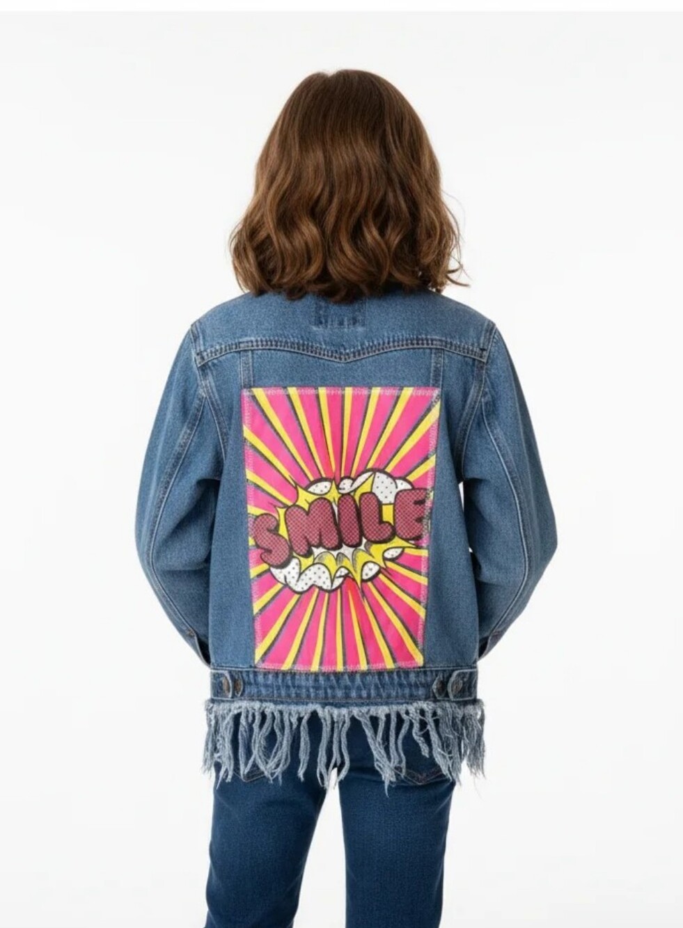 Gianni Bini For Girls Size L Large Denim Smile Jacket Jean Sold At Dillards